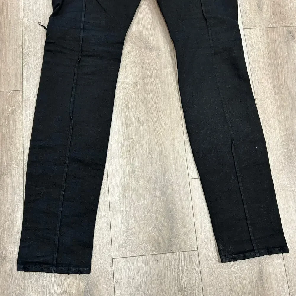RTA Black Distressed Skinny Slim Jeans Pants size 36 B30